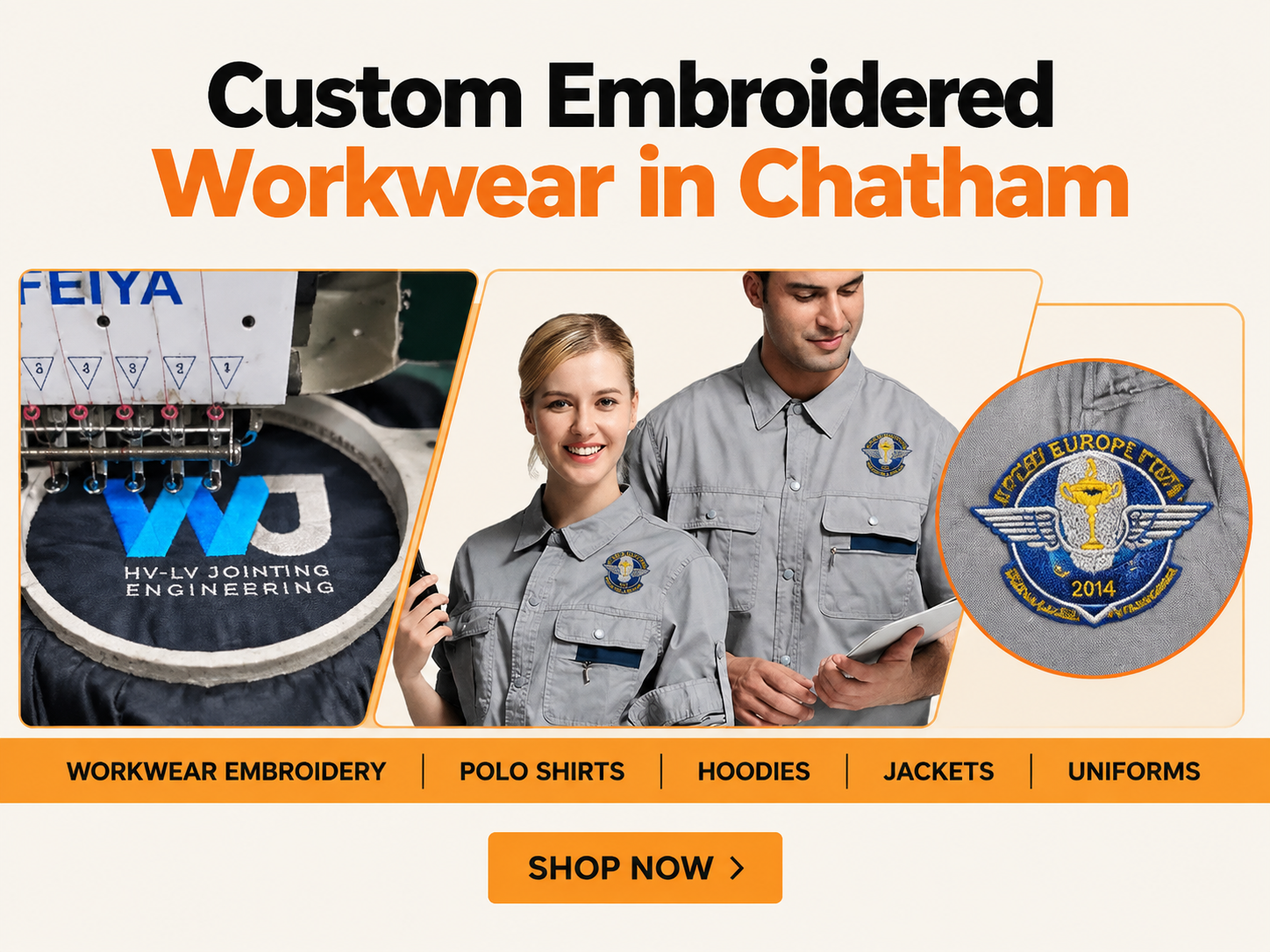 Custom Embroidered Workwear in Chatham